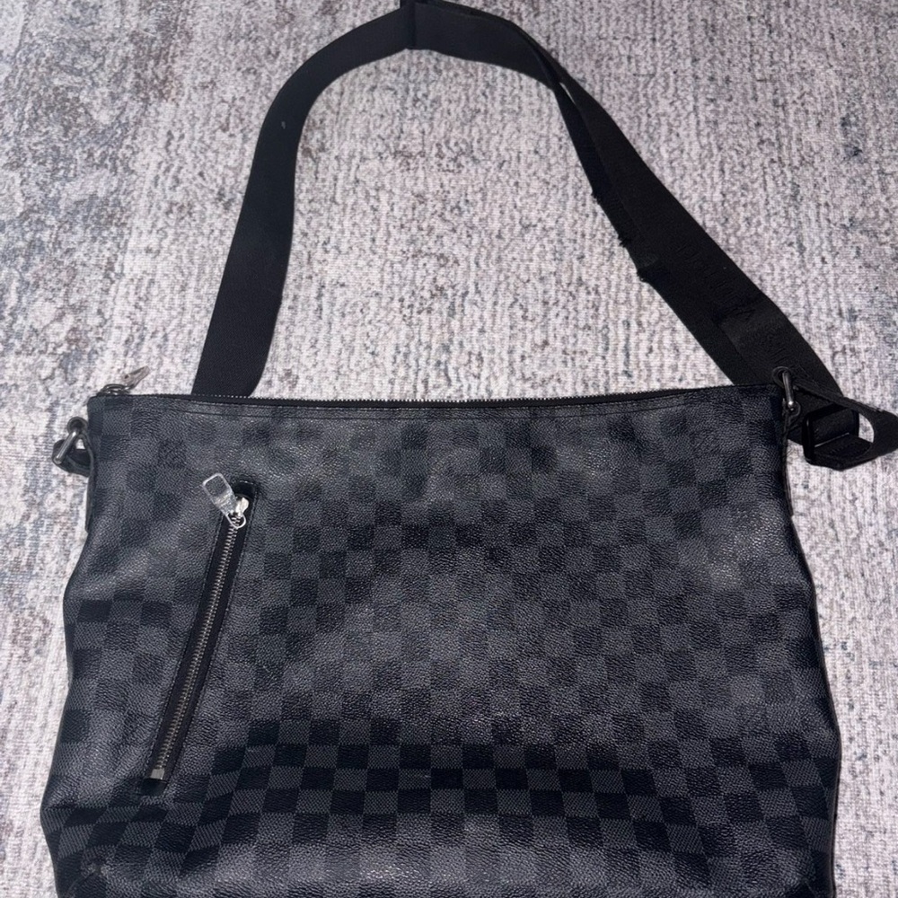 Checkered Black Shoulder Bag
